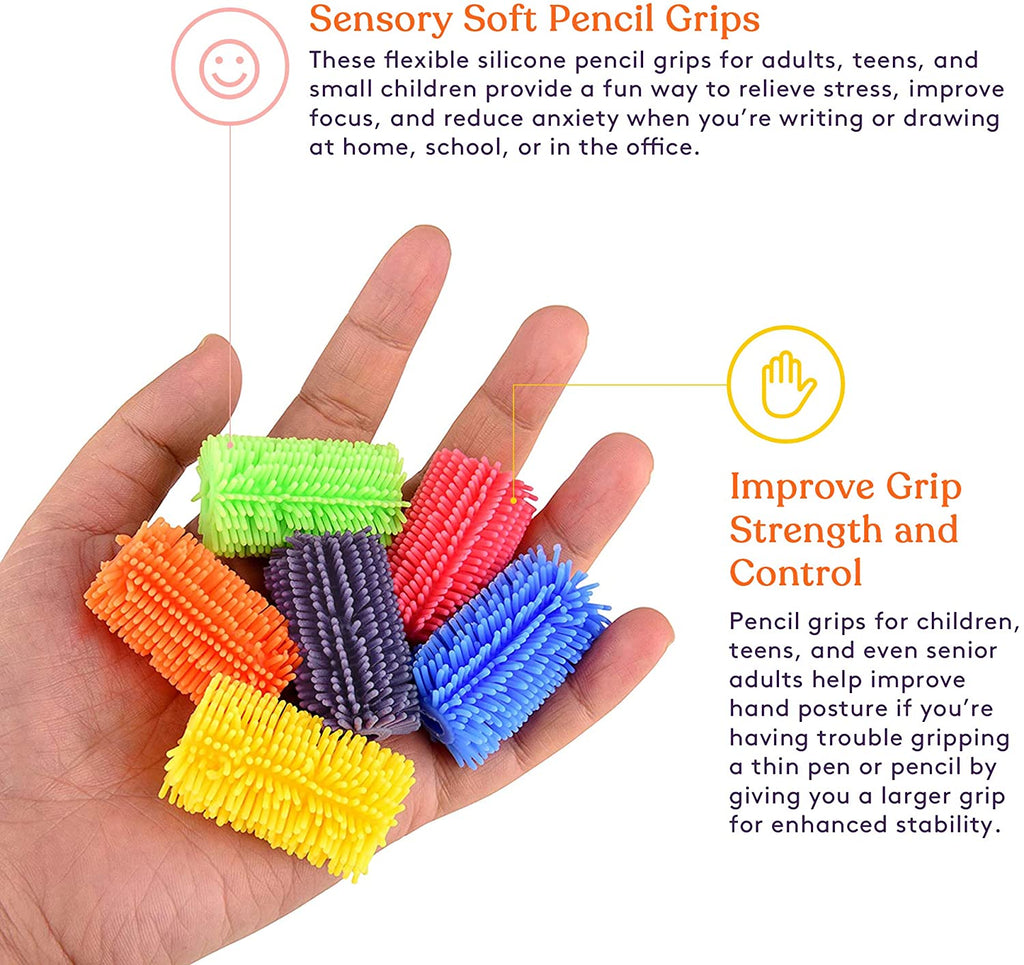 Squishy Pencil Grips for Kids and Adults - Pack of 50 - Insight Family Market