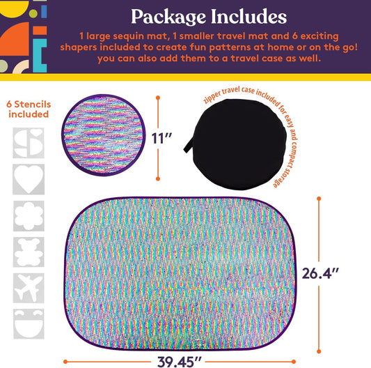 Sequin Fabric Sensory Wall, 39” x 26”, Large Fabric Panel with Colorful Flip Sequined Tactile Stimulation for Kids or Adults, Calming and Stimulating Early Learning Play - Insight Family Market