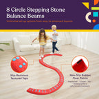 Wavy Circle Balance Beams Stepping Stones for Kids, 8 Pc - Insight Family Market