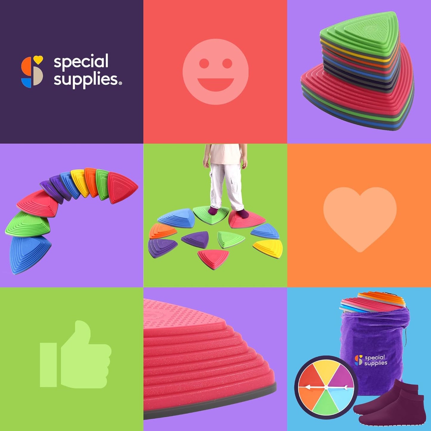 Stepping Stones (Primary Colors): 10 Piece Set - Insight Family Market