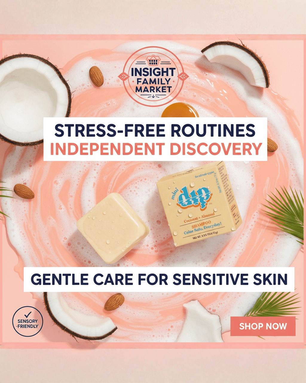 Conditioner Bar & After Swim Detangler - Coconut & Almond - Insight Family Market