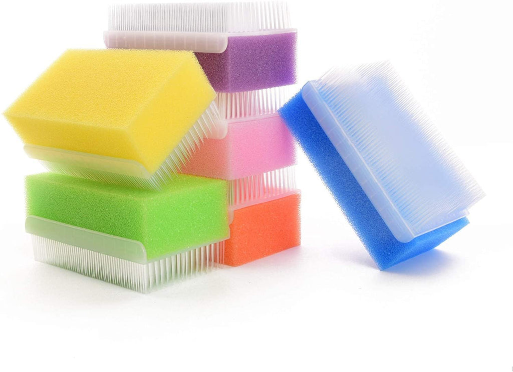 Special Supplies Baby Bath Sponges Soft Foam Sensory Scrubber with Cradle Cap Bristle Brush - Body, Hair, and Scalp Cleaning - Gentle on Infant, Toddler Sensitive Skin - Great Sensory Feel - Insight Family Market