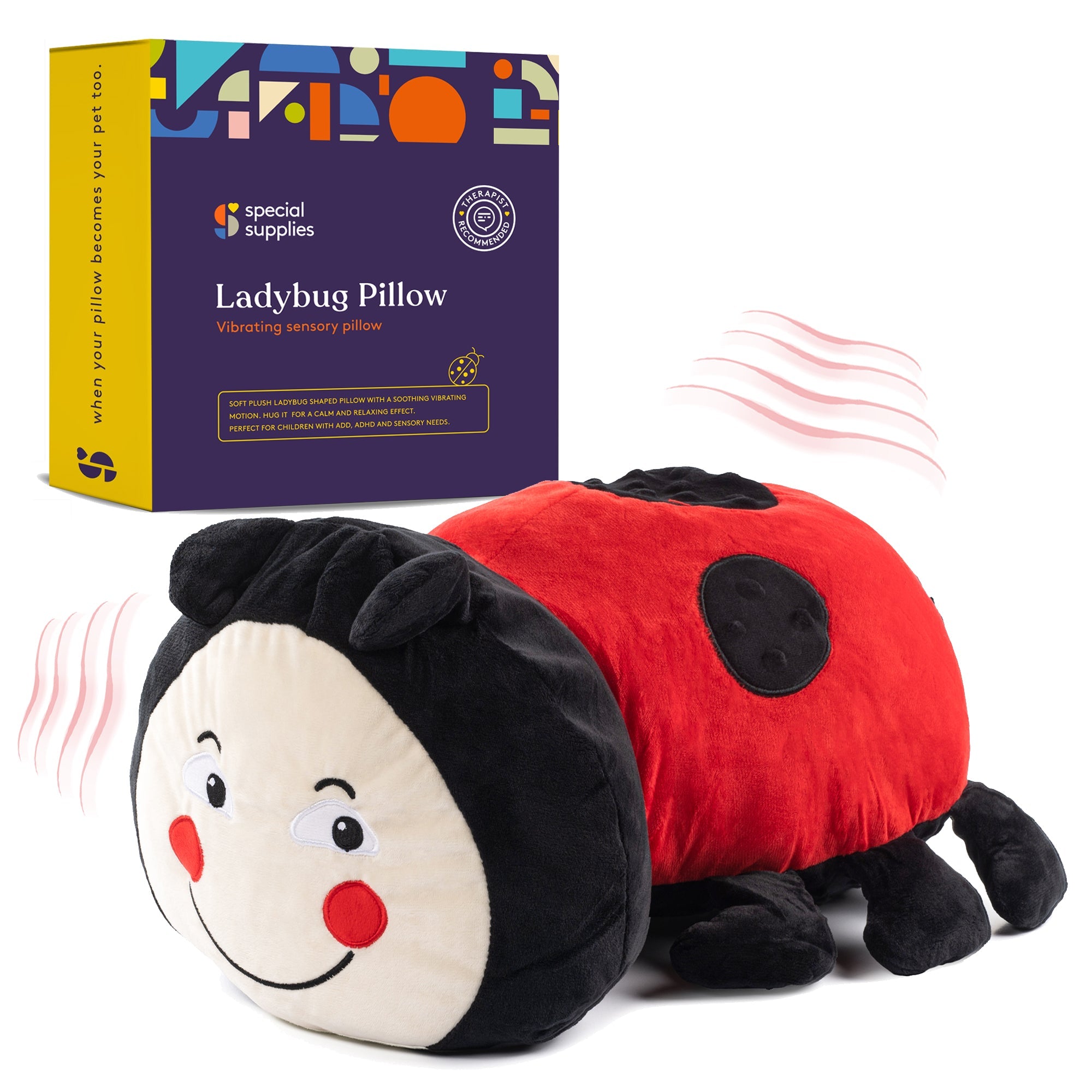 Sensory Vibrating Pillow - Ladybug - Insight Family Market