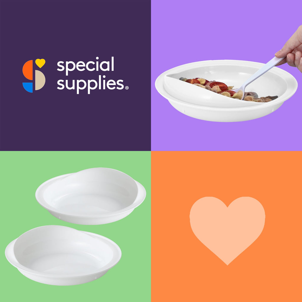 Spill - Proof Scoop Plates – White (2 Pack) - Insight Family Market