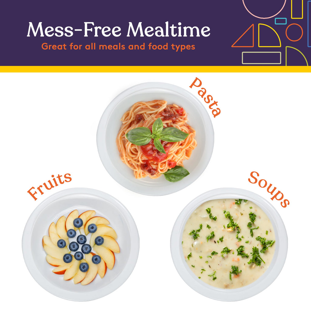 Spill - Proof Scoop Plates – White (2 Pack) - Insight Family Market