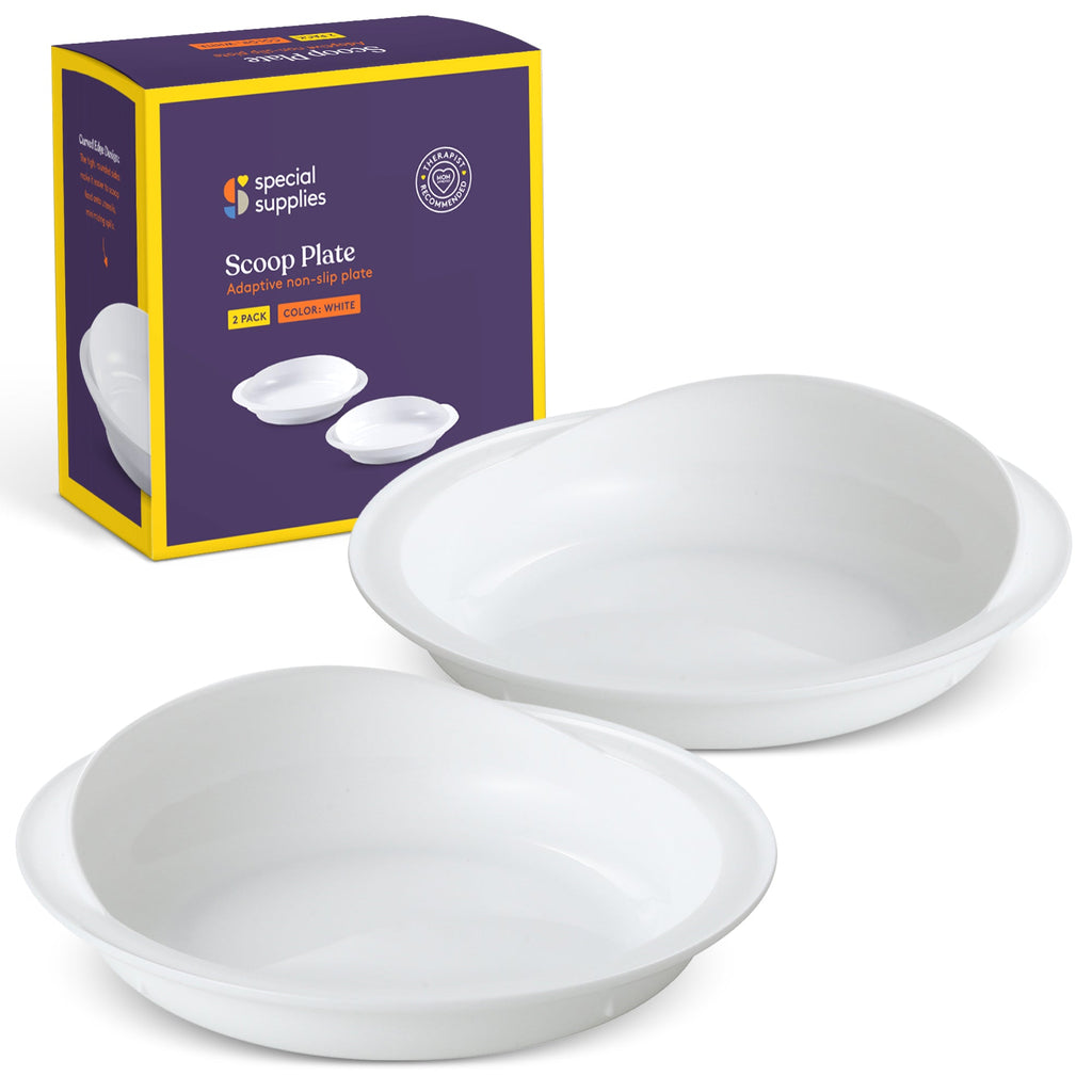 Spill - Proof Scoop Plates – White (2 Pack) - Insight Family Market