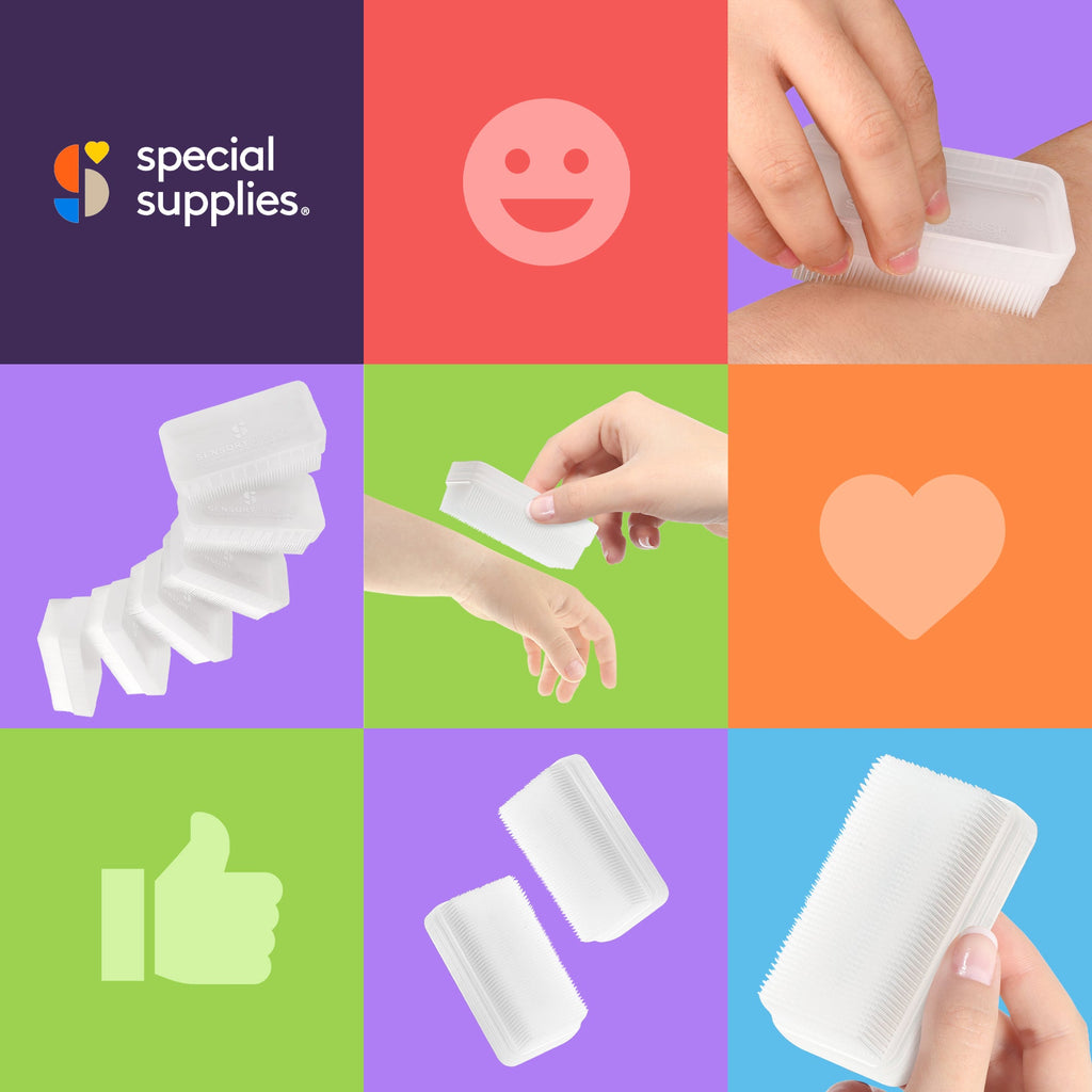 Special Supplies Sensory Brush Therapressure Therapy Brush for Occupational and Sensory Brushing, 3 Pack, Stimulating and Calming Tools for Kids and Adults, Soft Flexible Bristles, Latex Free - Insight Family Market