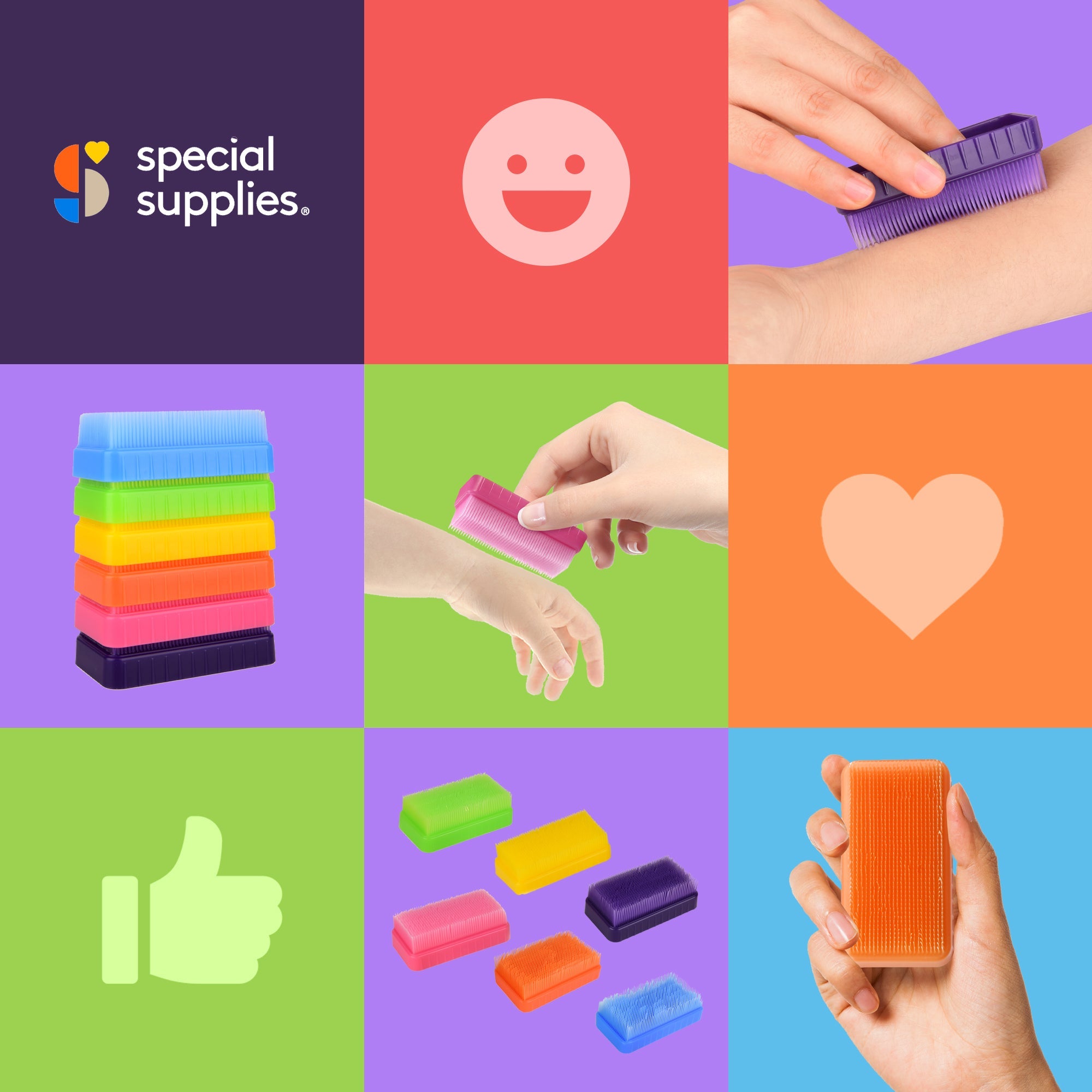 Therapressure Sensory Brush (Multi - Color): 6 Pack - Insight Family Market