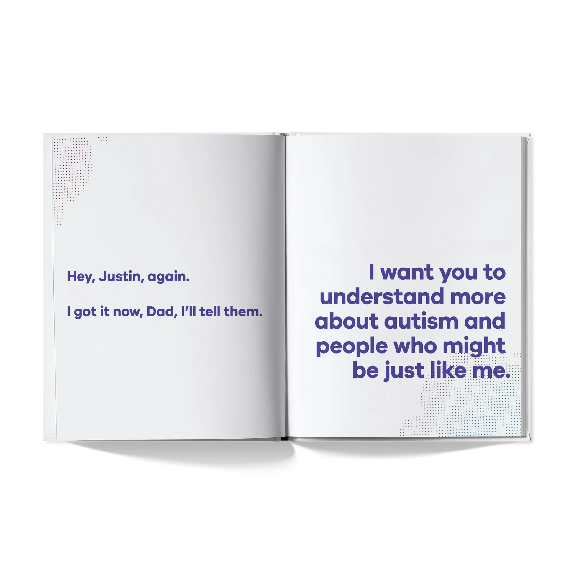 Open book with bold text explaining understanding autism and neurodiversity awareness.
