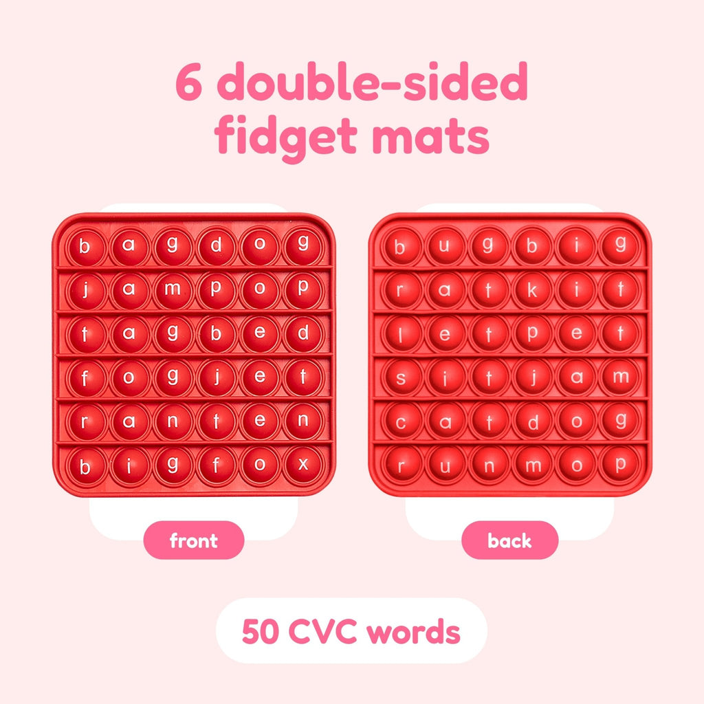 6 Extra CVC Fidget Mats (Word Pop) - Insight Family Market