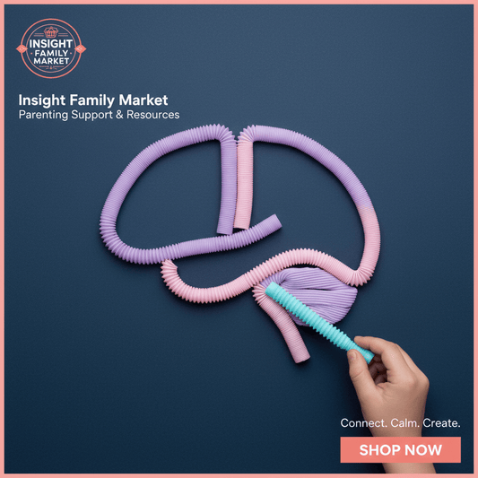 Hand creating a brain shape with pastel sensory tubes, sensory calming tools for neurodiversity