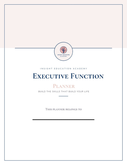 cover of executive function planner