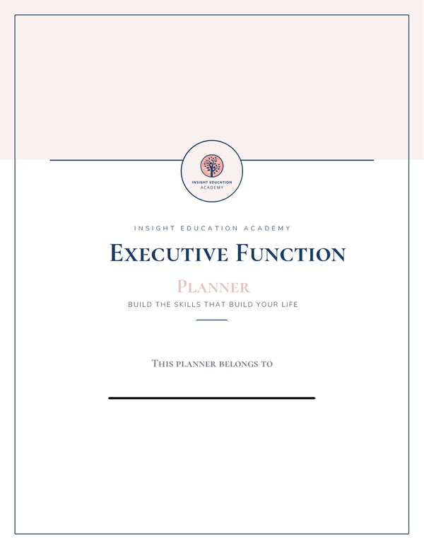 cover of executive function planner