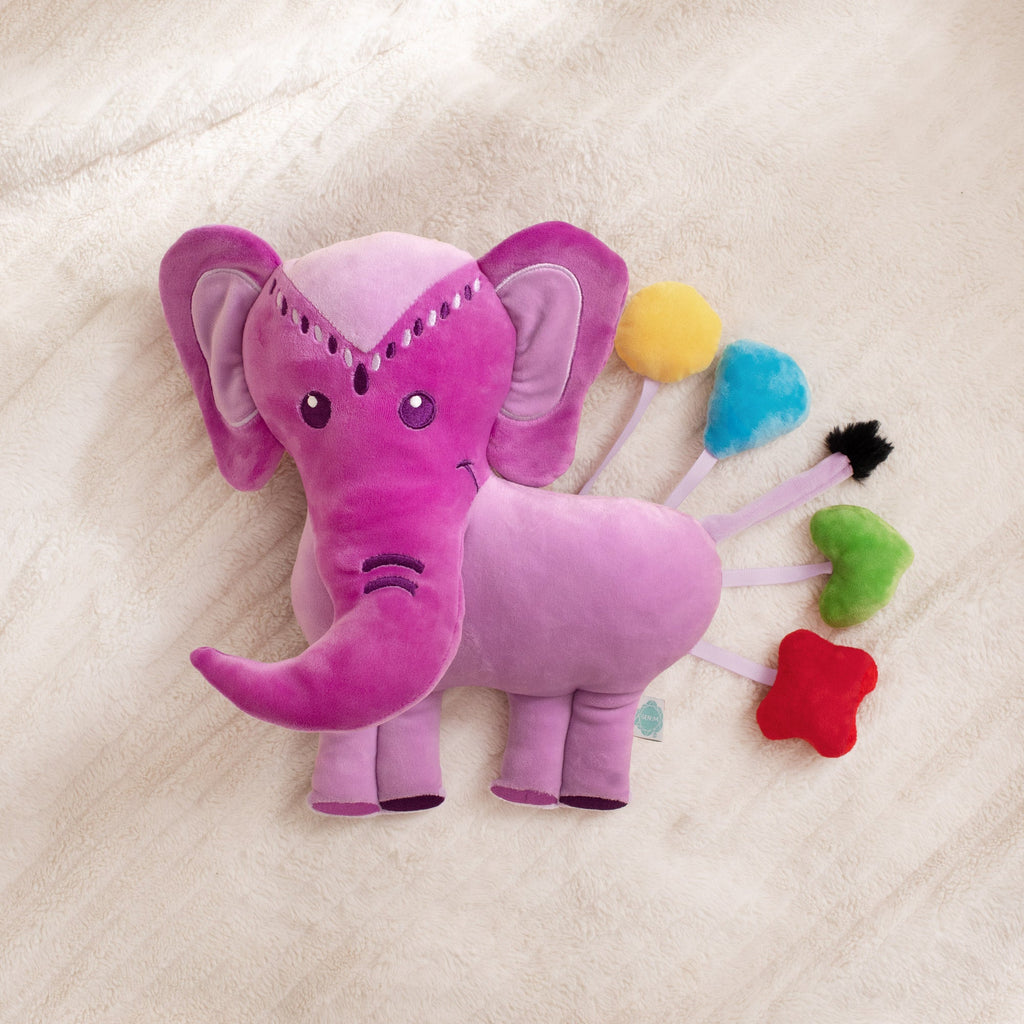 Violet Elephant SnuggleBuddies Emotions Plush | Violet Elephant Emotional Learning Plush - Insight Family Market