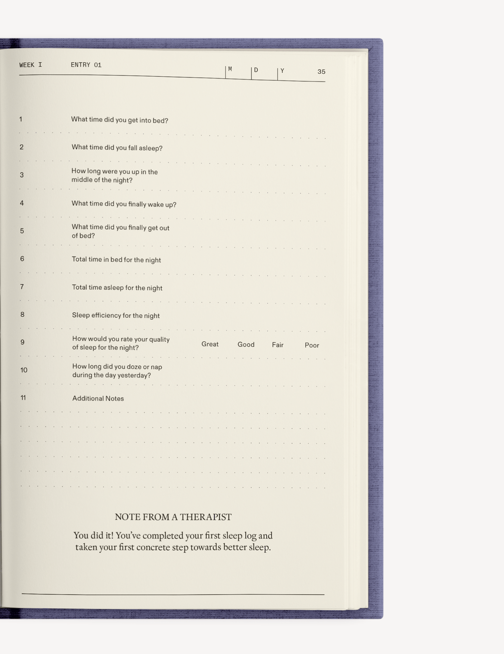 The Anti - Insomnia Notebook - Insight Family Market