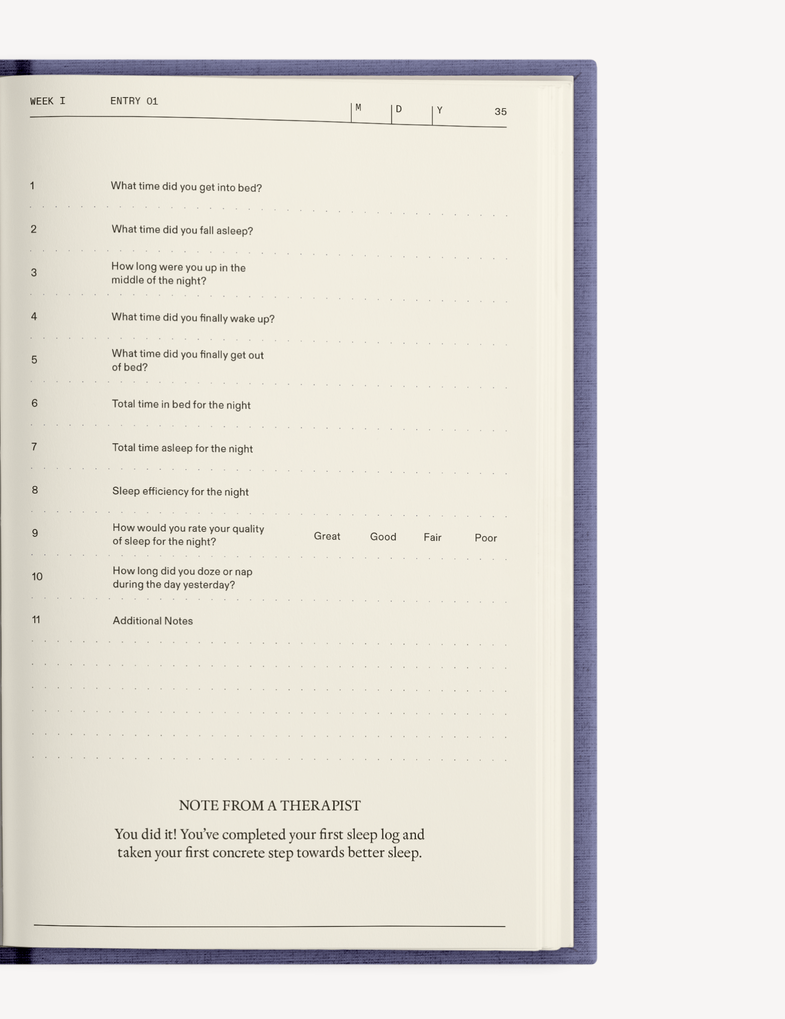 The Anti - Insomnia Notebook - Insight Family Market