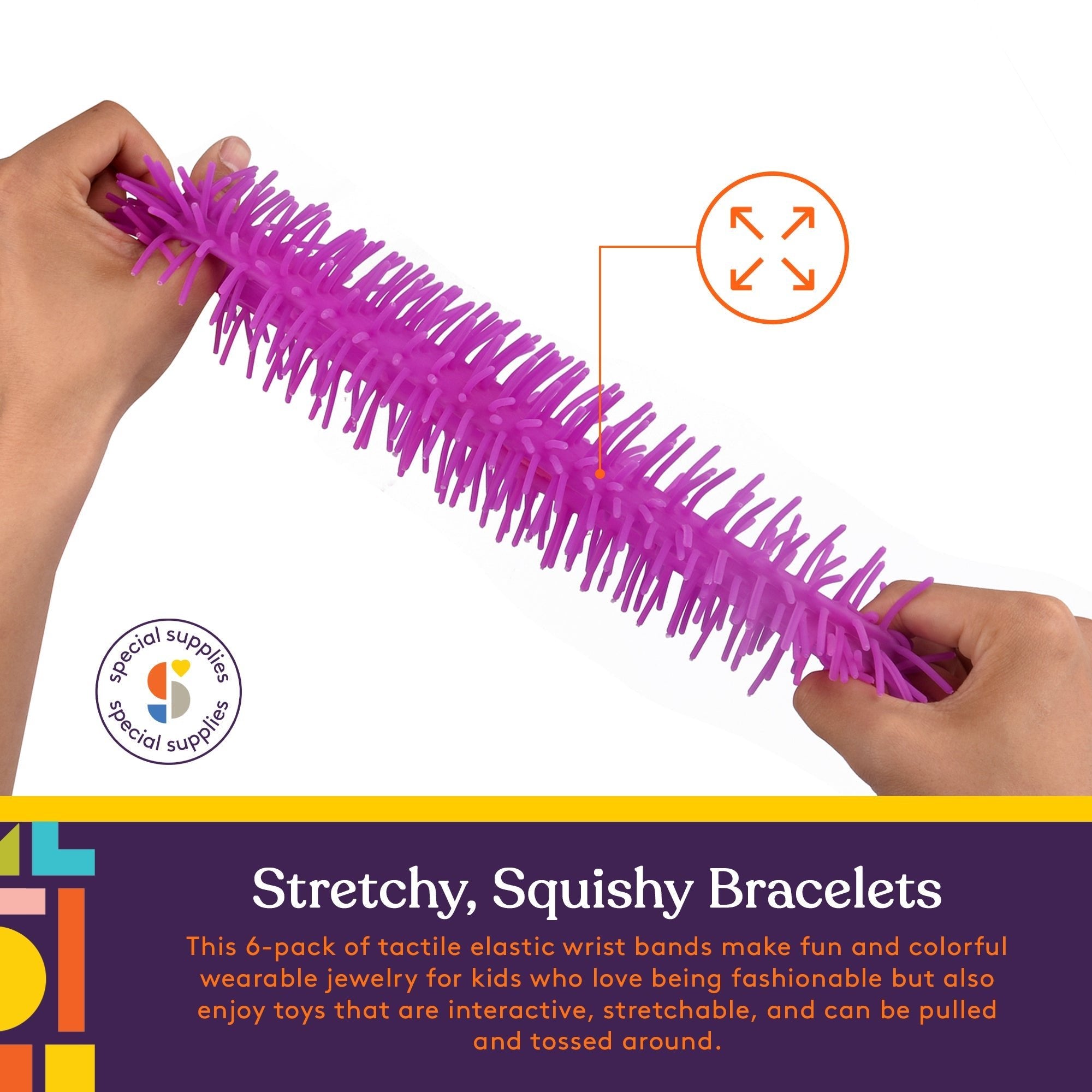 Squishy Fuzzy Band Bracelets (6 Pack) - Insight Family Market