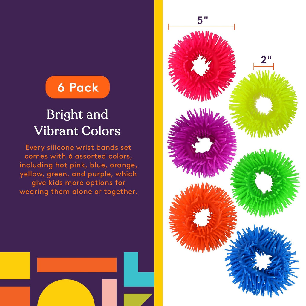 Squishy Fuzzy Band Bracelets (6 Pack) - Insight Family Market