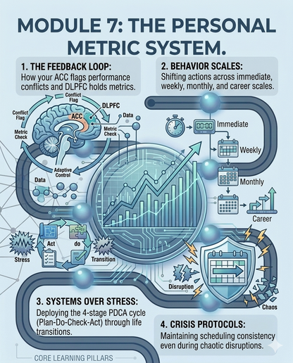 Diagram of the personal metric system with brain and system flowchart