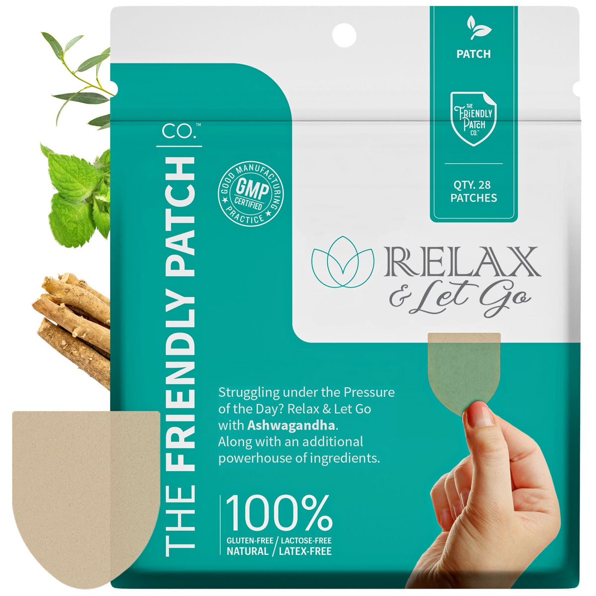 Ashwagandha Patches with L-Theanine & GABA, 28 Pack | Zen