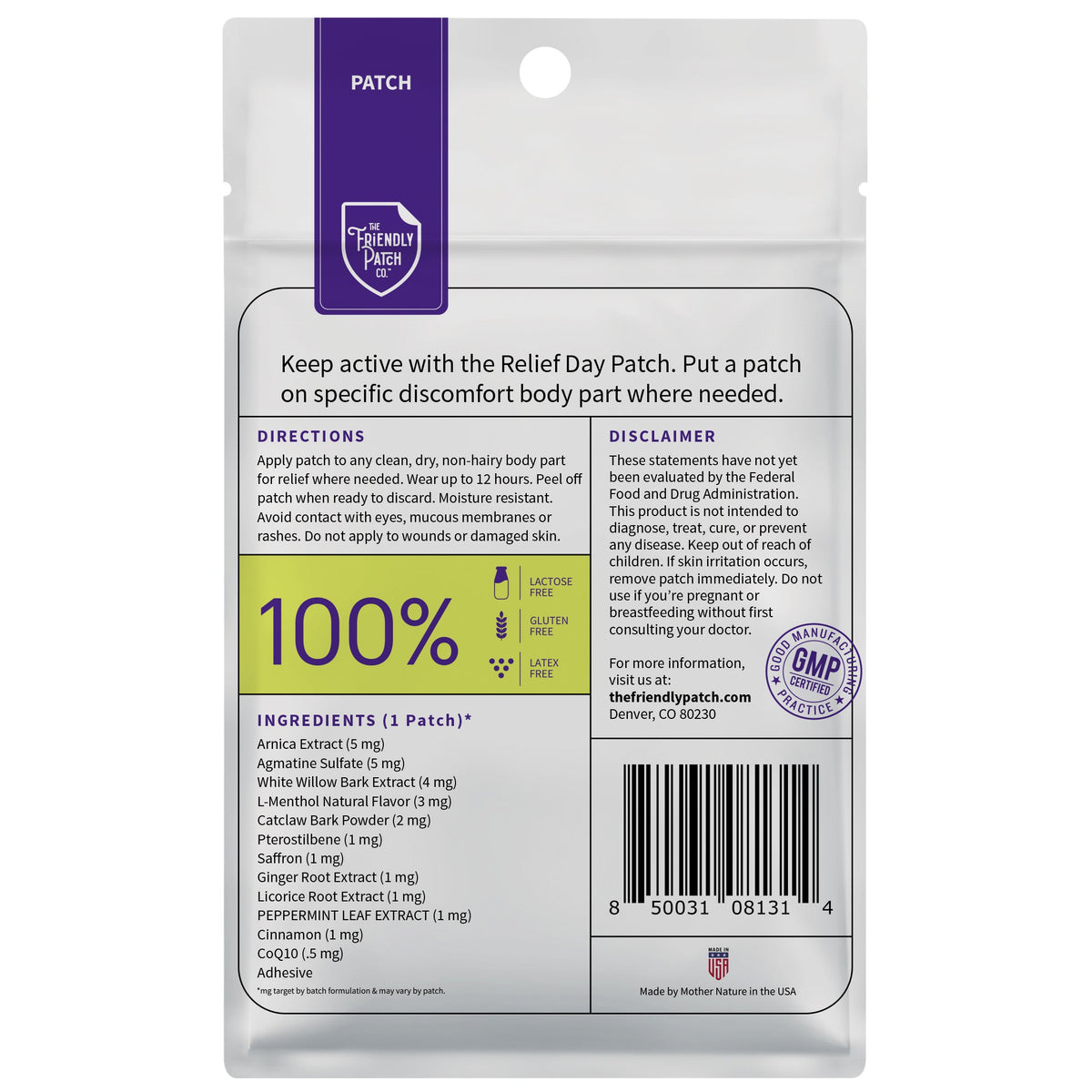 Arnica & White Willow Bark Day Patches, 8 Pack