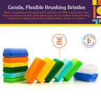 Special Supplies Therapy Brushes Colorful 12 - Pack + Removable Handle, Calming Occupational and Sensory Tools with Deep Pressure Massage, Soft Bristles, Stimulates and Calms Kids or Adults, Latex - Free - Insight Family Market
