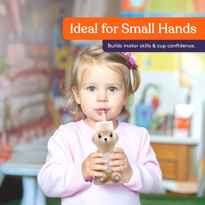 Honey Bear Straw Cup - BPA Free Silicone Training Cup - Insight Family Market