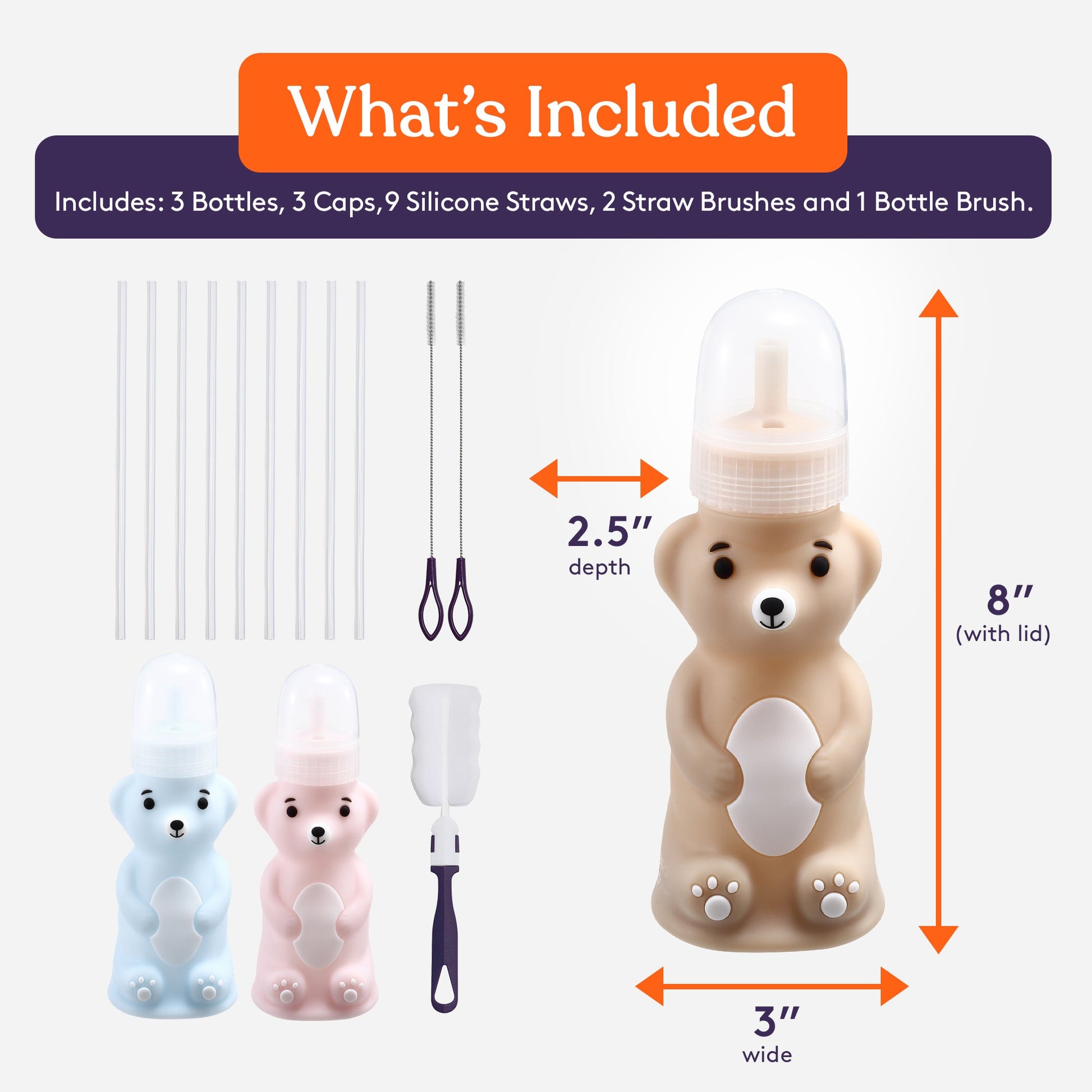 Honey Bear Straw Cup - BPA Free Silicone Training Cup - Insight Family Market