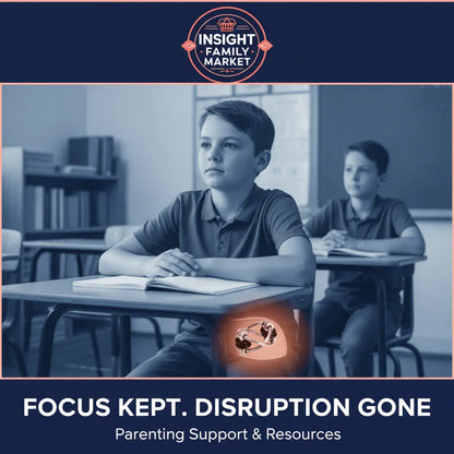 Boy focused at classroom desk, sensory fidget toy on table, support for ADHD and learning needs