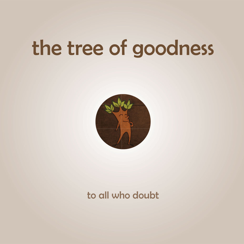 Logo of 'the tree of goodness' with a stylized tree on a beige background.