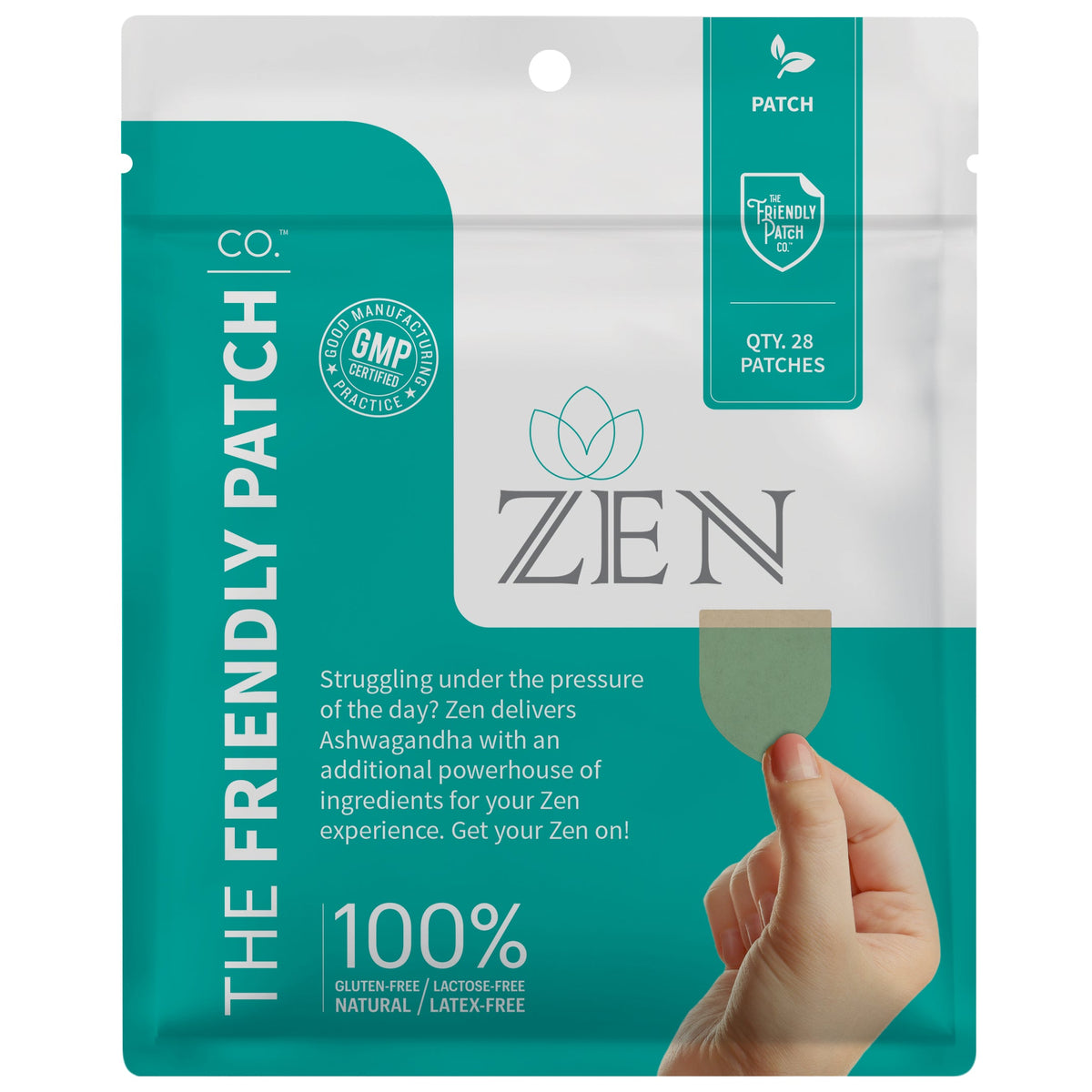 Ashwagandha Patches with L-Theanine & GABA, 28 Pack | Zen