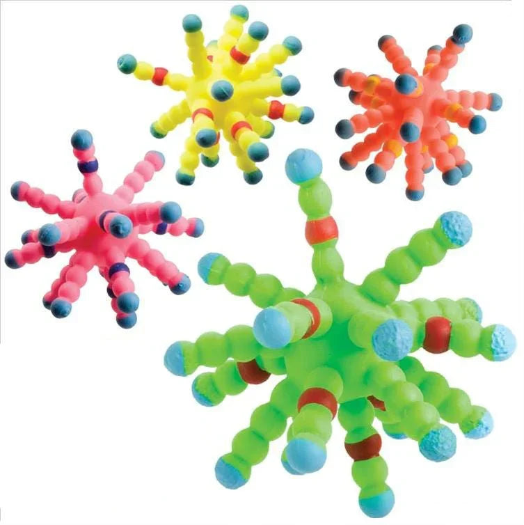 Colorful sensory fidget toys with textured spikes for stress relief and tactile play