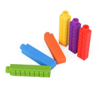 Chewy Block Sensory Chew Pencil Toppers (Set of 6) - Insight Family Market