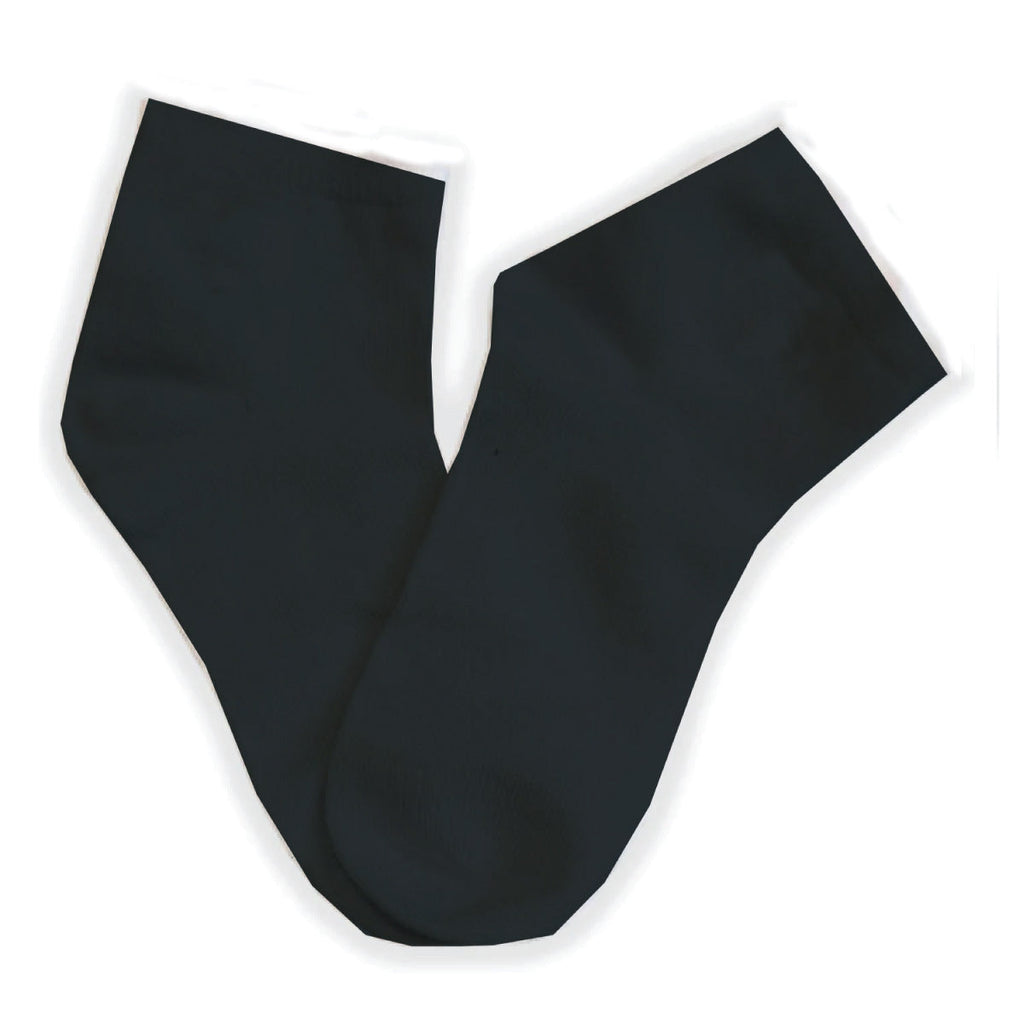 Pair of black socks on a white background