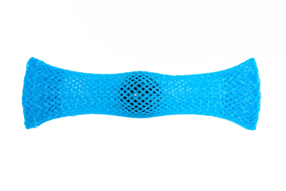 neon blue mesh fidget toy for sensory and stress relief support