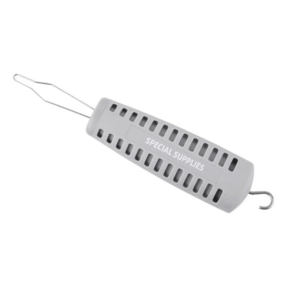 Adaptive button hook zipper pull dressing aid with gray ergonomic handle