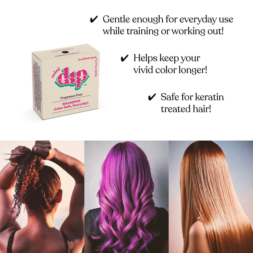 Box of Red Dip hair color product with text highlighting its benefits and images of people with colored hair.