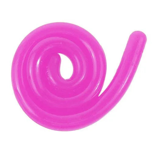 Bright pink spiral sensory chew toy for kids and adults