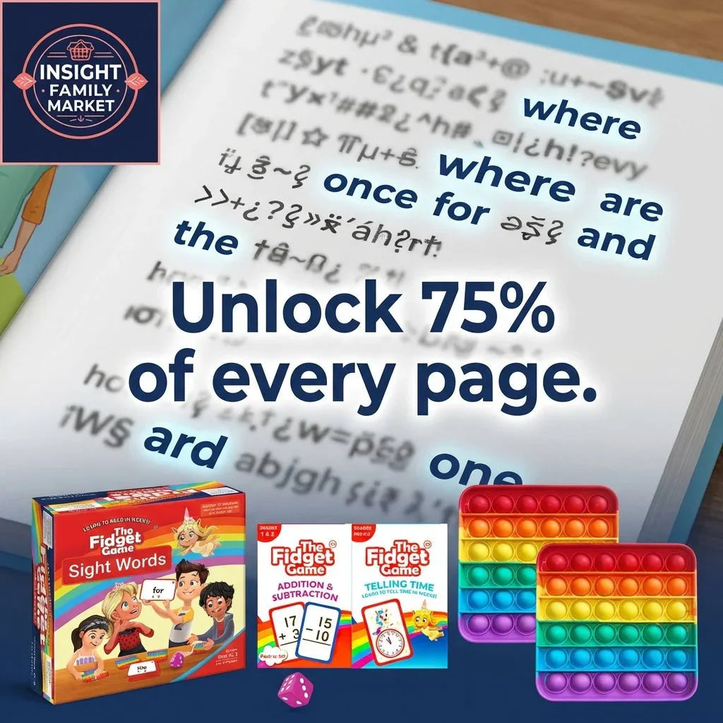 Educational games and sensory fidget toys for learning support, dyslexia, and focus challenges