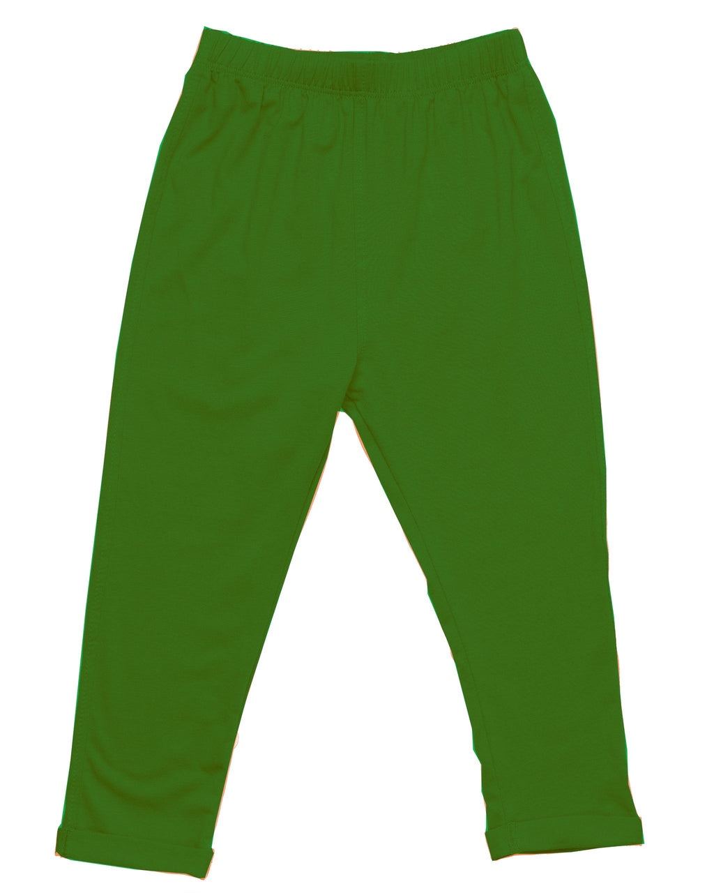 Green pants on a white background