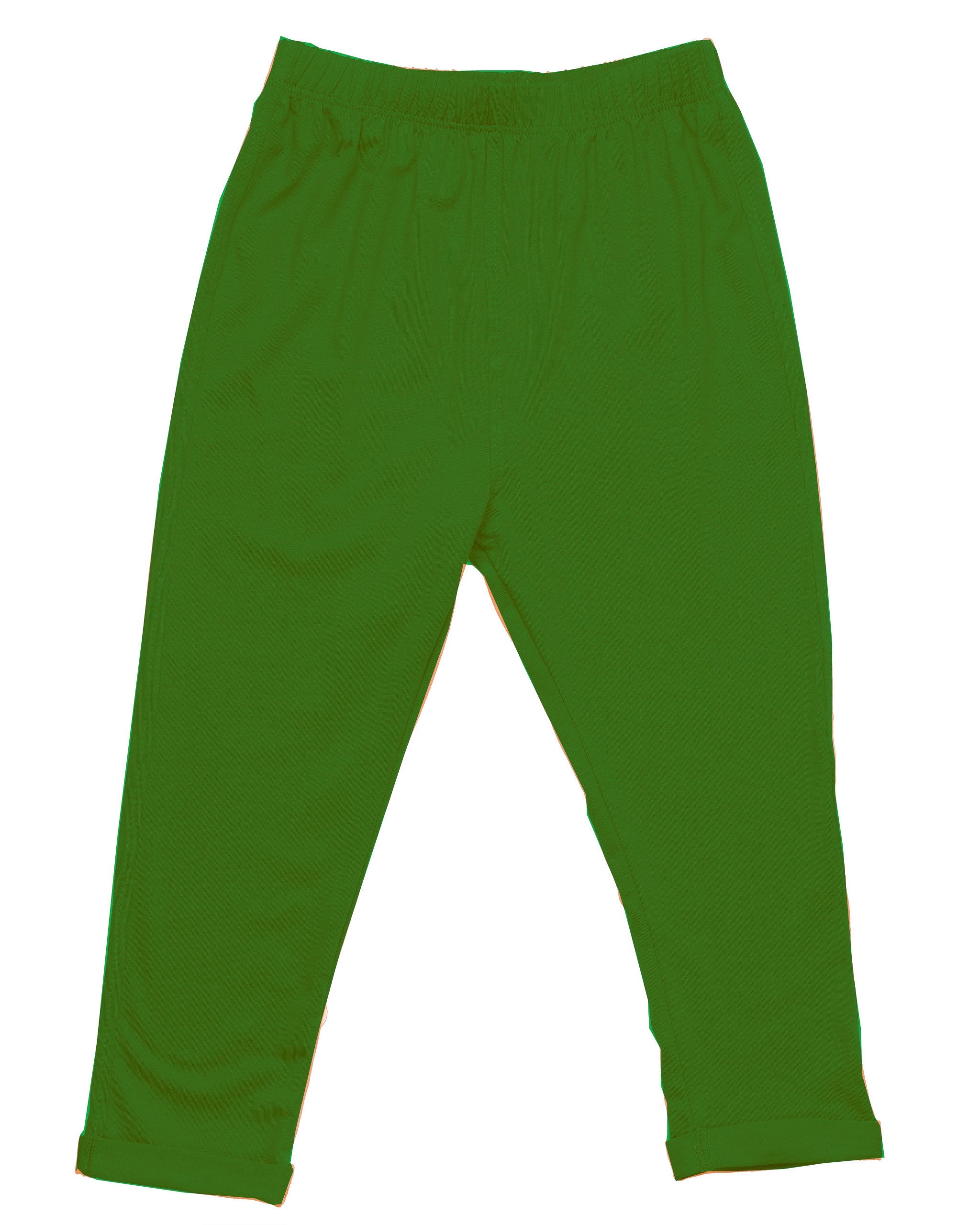 Green pants on a white background