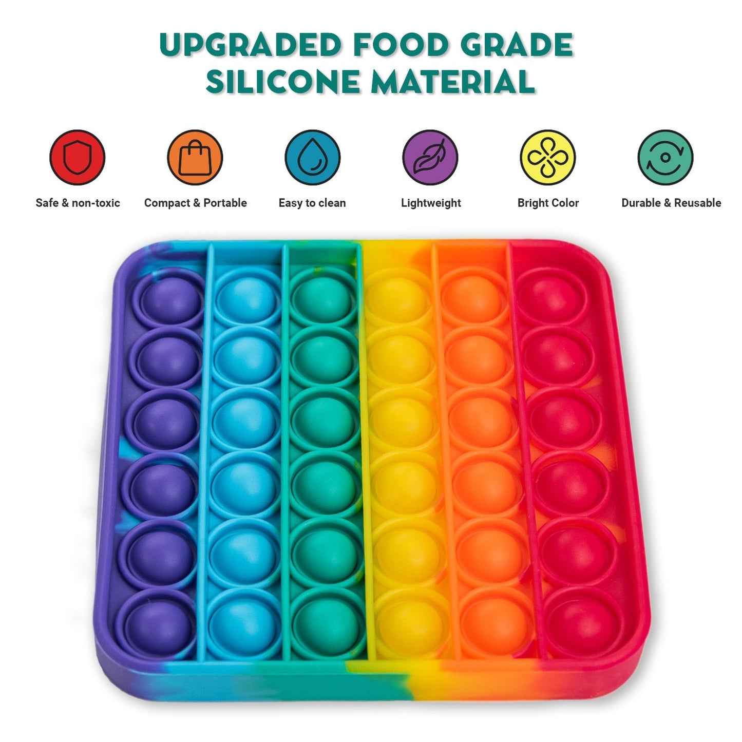 4 Extra Rainbow Fidget Mats (The Fidget Game: Sight Words) | Rainbow Sensory Fidget Mats for Learning Games - Insight Family Market