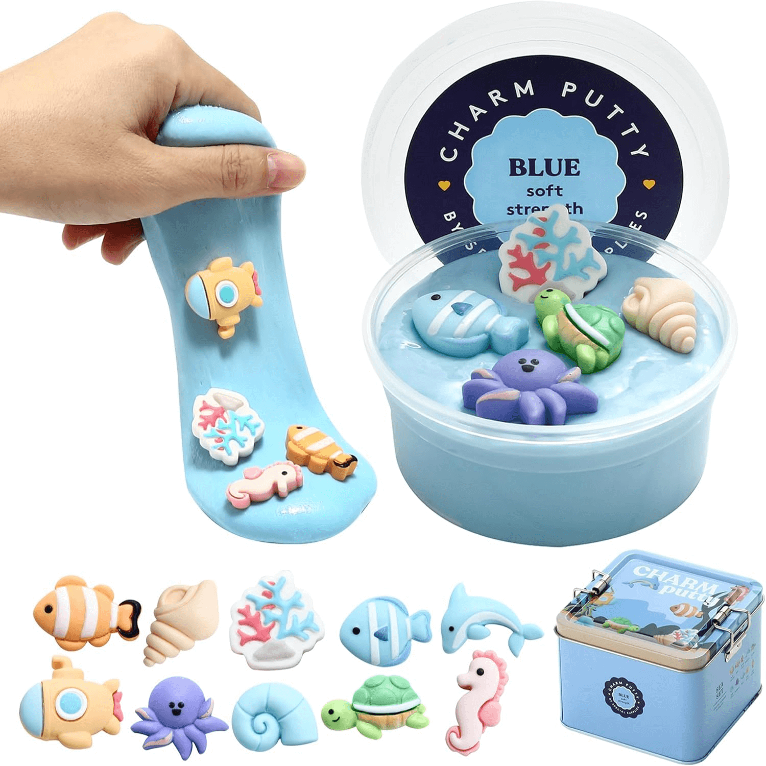 Therapy Putty with 10 Charms – (Sea Set) Soft Strength - Insight Family Market