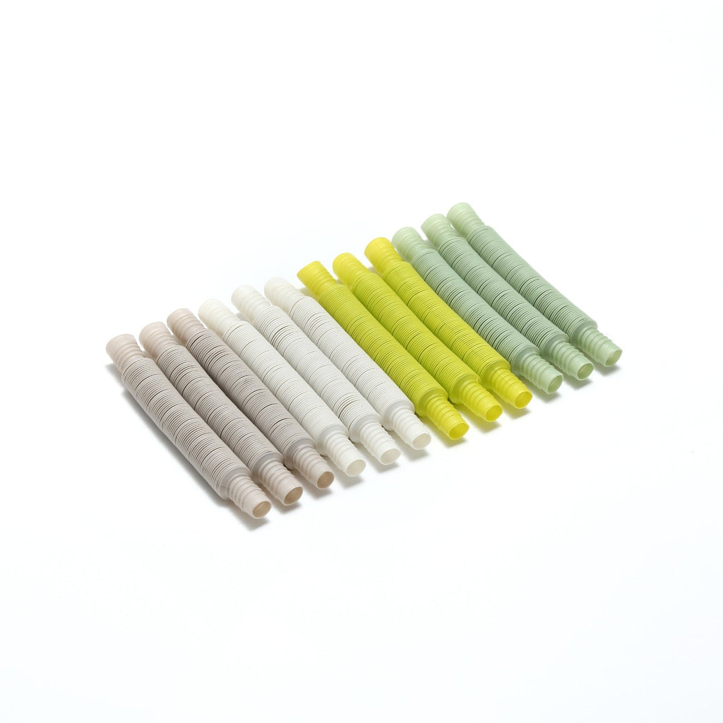 Special Supplies 12 - Pack MINI Fun Pull and Pop Tubes for Kids Stretch, Bend, Build, and Connect Toy, Provide Tactile and Auditory Sensory Play, Colorful, Heavy - Duty Plastic (Camo) - Insight Family Market