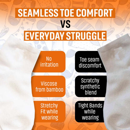 SmoothToe™ Essentials Ankle – Seamless Toe Sensory - Friendly Socks 5 - Pack - Insight Family Market