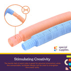 Special Supplies 12 - Pack MINI Fun Pull and Pop Tubes for Kids Stretch, Bend, Build, and Connect Toy, Provide Tactile and Auditory Sensory Play, Colorful, Heavy - Duty Plastic (Pastel) - Insight Family Market