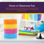 Special Supplies 12 - Pack MINI Fun Pull and Pop Tubes for Kids Stretch, Bend, Build, and Connect Toy, Provide Tactile and Auditory Sensory Play, Colorful, Heavy - Duty Plastic (Primary) - Insight Family Market