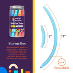 Special Supplies 12 - Pack MINI Fun Pull and Pop Tubes for Kids Stretch, Bend, Build, and Connect Toy, Provide Tactile and Auditory Sensory Play, Colorful, Heavy - Duty Plastic (Pastel) - Insight Family Market