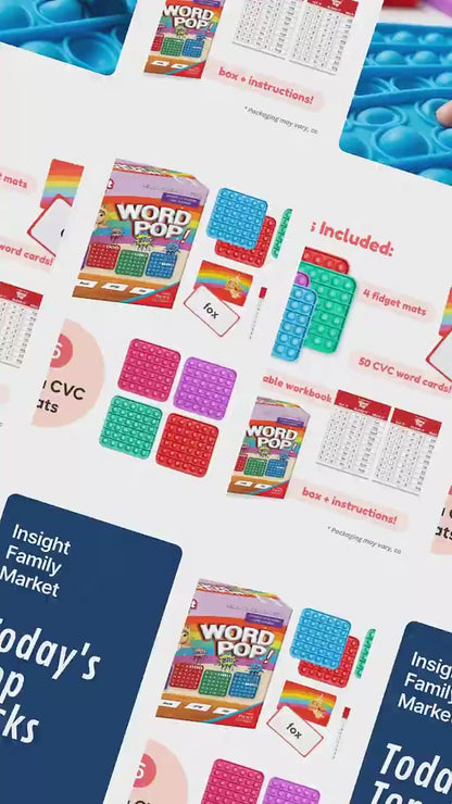 6 Extra CVC Fidget Mats (Word Pop)