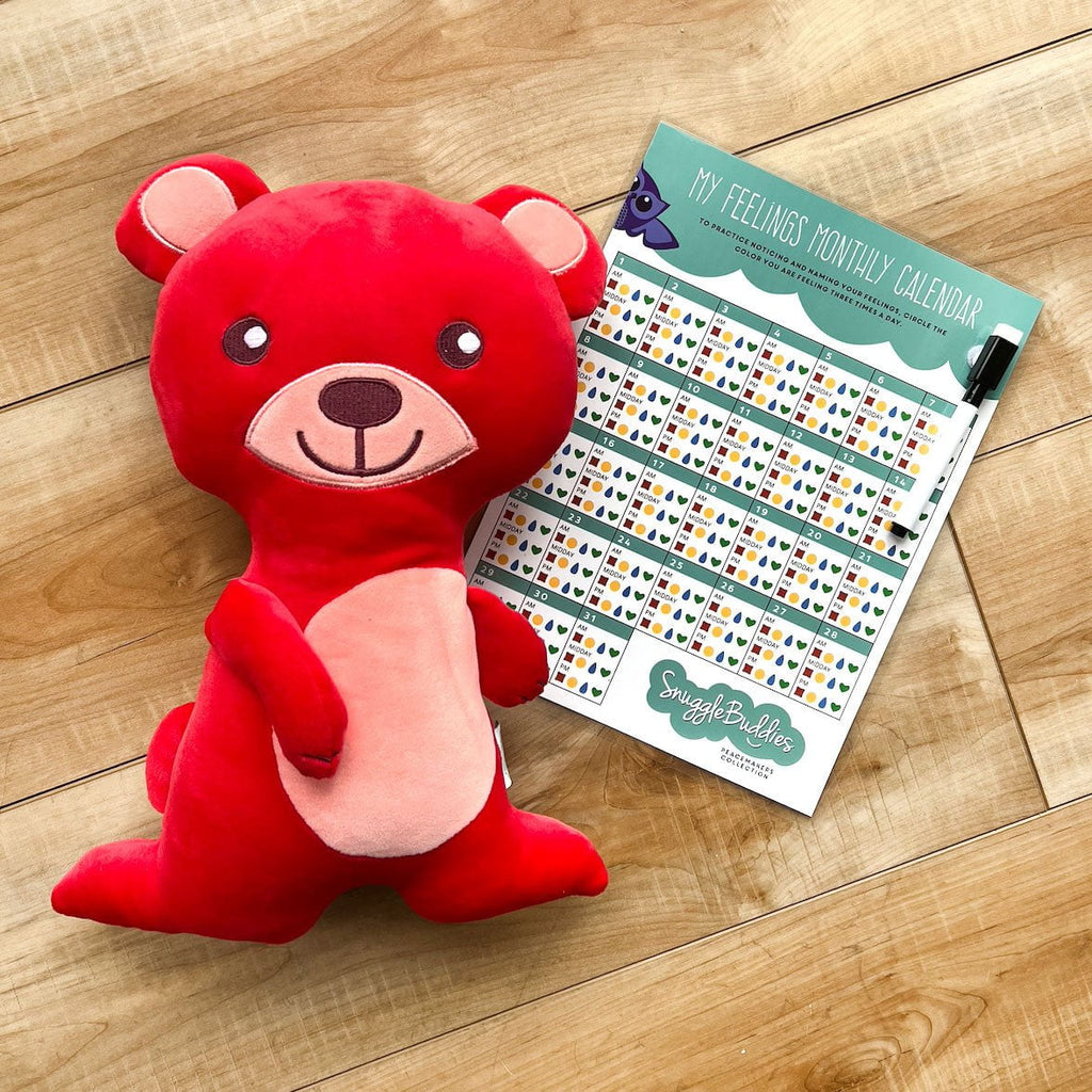 Red Bear SnuggleBuddies Emotions Plush | Red Bear Emotional Learning Plush - Insight Family Market